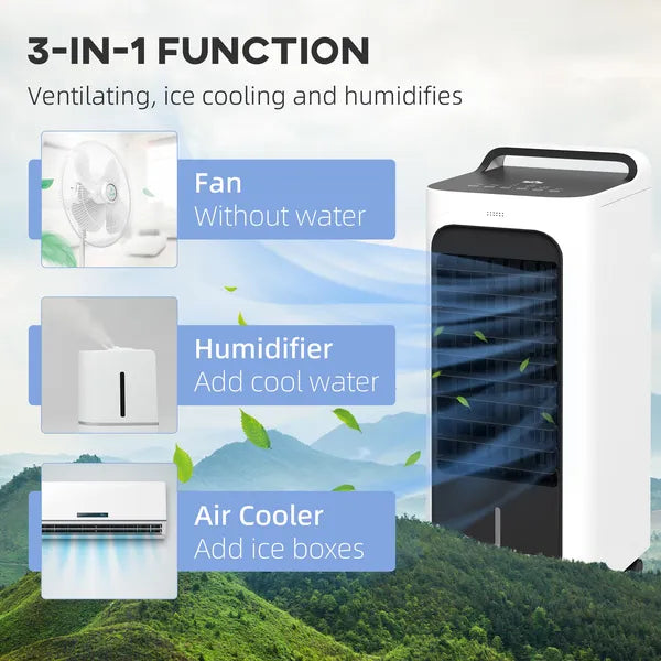 HOMCOM Room Air Cooler with Ice Packs, Ice Cooling Fan Water Humidifier Unit with Remote, Timer, Oscillating - product image 5