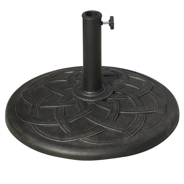 Outsunny 21.5 Inch 44 lb Round Resin Patio Umbrella Base for 1.5 and 1.89 Inch Poles Bronze - product image 1