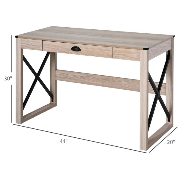 Rustic Writing Desk Farmhouse Home Office Computer Workstation with Drawer - product image 3