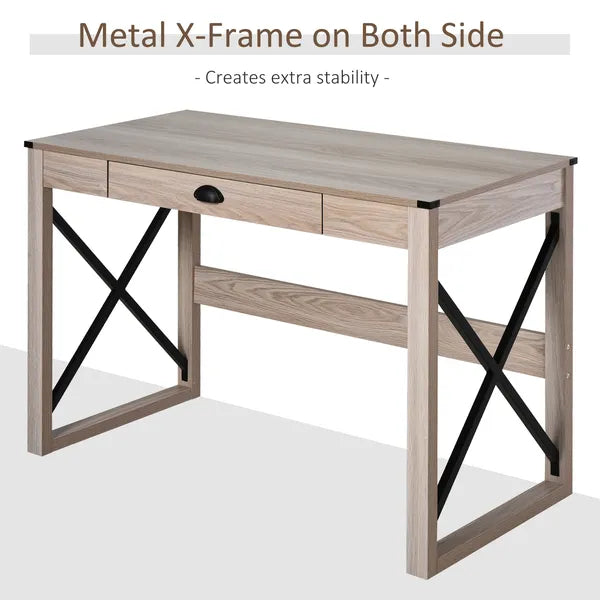 Rustic Writing Desk Farmhouse Home Office Computer Workstation with Drawer - product image 4
