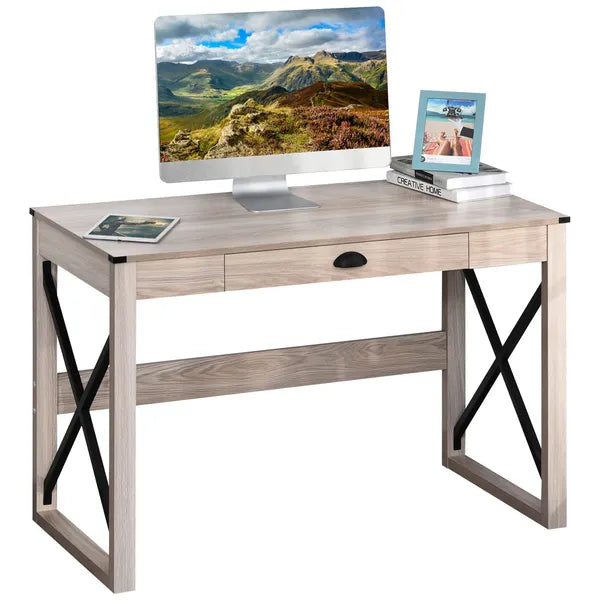 Rustic Writing Desk Farmhouse Home Office Computer Workstation with Drawer - product image 11