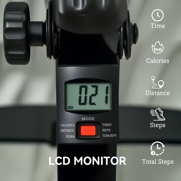 Seated Pedal Exerciser with LCD Monitor, Adjustable Resistance and Foot Rollers - product image 8