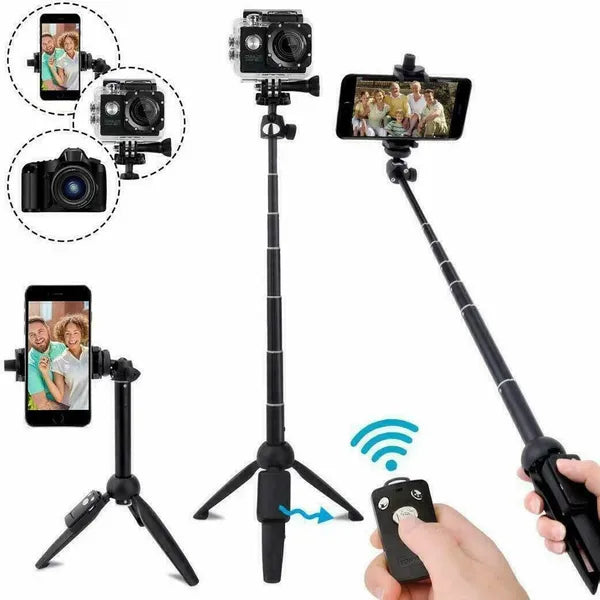 40 Inch Selfie Stick Tripod with Bluetooth Remote for iPhone and Android - product view 12
