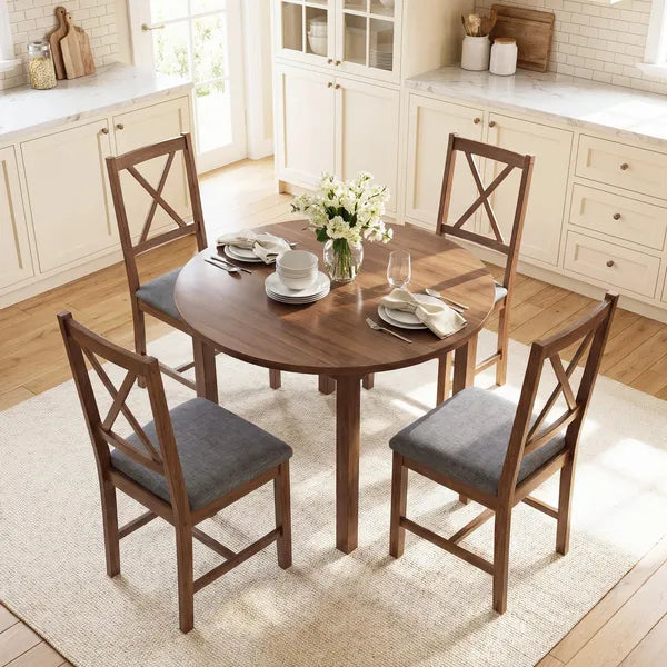 HOMCOM Set of 2 Dining Chairs, Upholstered X-Back Dining Room Chairs with Rubberwood Legs and Padded Seat for Kitchen, Gray - product image 9
