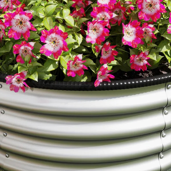 Outsunny Set of 2 Raised Garden Bed, Metal Planter Box with Safety Edging, Easy-to-assemble Stock Tank 3'x3'x1.4' Silver - product image 9