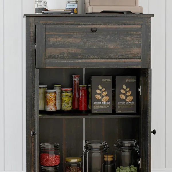 Sideboard Buffet Storage Cabinet, Small Free Standing Cabinet with Doors and Drawer for Kitchen, Living room, Dark Brown - product image 7