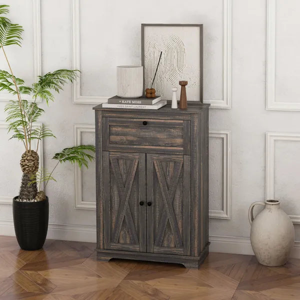 Sideboard Buffet Storage Cabinet, Small Free Standing Cabinet with Doors and Drawer for Kitchen, Living room, Dark Brown - product image 10