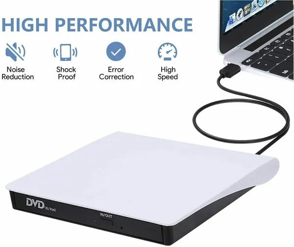 Slim USB 3.0 External CD DVD Drive Burner Reader Writer for Laptop PC and Mac - product view 2