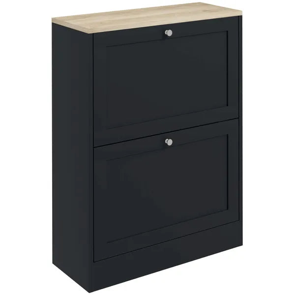HOMCOM Slim Shoe Storage Cabinet, Modern Shoe Cabinet with 2 Flip Drawers and Adjustable Shelves for 12 Pairs, Black - product image 11