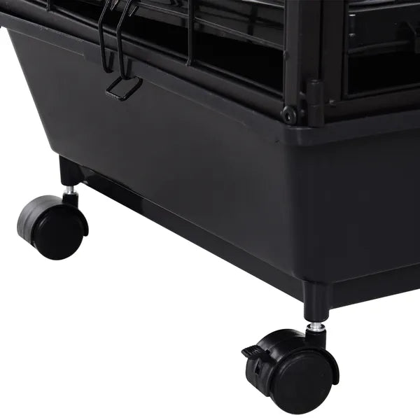 Small Animal Hutch 35L Cage with Wheels Bunny Playpen House Black for Guinea Pig Chinchilla - product image 15