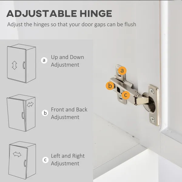 Small Bathroom Floor Storage Cabinet Free Standing Cupboard Organizer with 1 Drawer and Adjustable Shelf for Living Room, White - product image 6