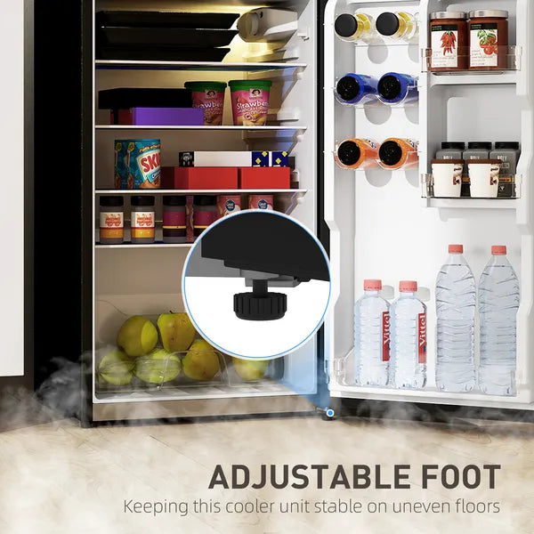 HOMCOM Small Fridge with Freezer, 4 Cu Ft Refrigerator with Reversible Doors, Black - product image 9
