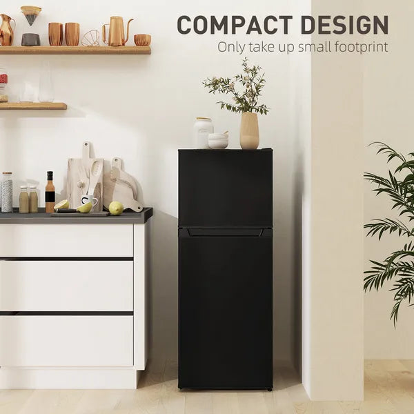 HOMCOM Small Fridge with Freezer, 4 Cu Ft Refrigerator with Reversible Doors, Black - product image 8
