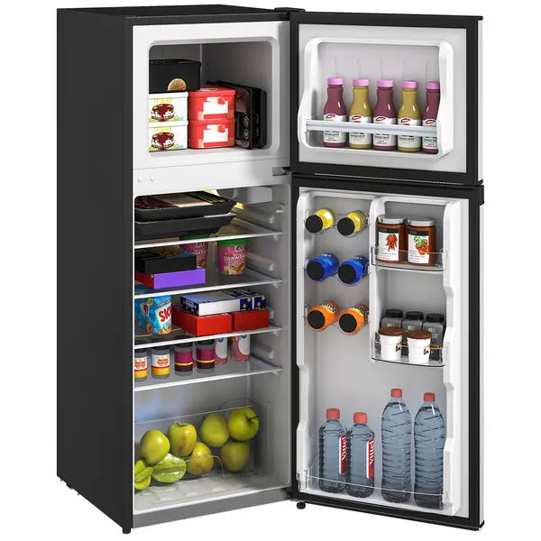 HOMCOM Small Fridge with Freezer, 4 Cu Ft Refrigerator with Reversible Doors, Black - product image 11