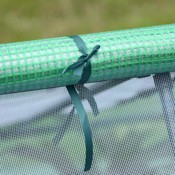 Outsunny Small Greenhouse 71 x 55 x 32 Outdoor Flower Planter Hot House with Zipper Windows and Door Green - product image 9