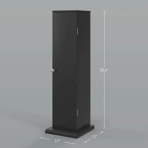 HOMCOM Small Toilet Paper Cabinet, Bathroom Corner Cabinet with Doors and Shelves for Paper Shampoo, Black - product image 3