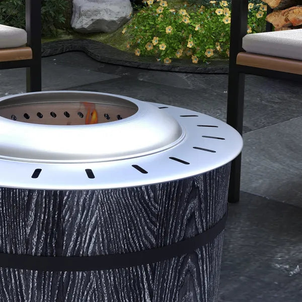 Outsunny Smokeless Fire Pit Portable Magnesium Oxide Bonfire Stove with Mat Black For Patio and Picnic - product image 7