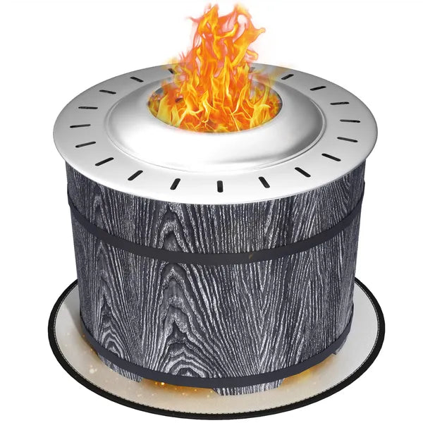 Outsunny Smokeless Fire Pit Portable Magnesium Oxide Bonfire Stove with Mat Black For Patio and Picnic - product image 11