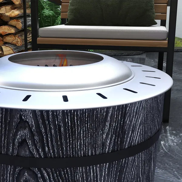 Outsunny Smokeless Fire Pit Portable Magnesium Oxide Bonfire Stove with Mat Black For Patio and Picnic - product image 9