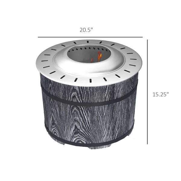 Outsunny Smokeless Fire Pit Portable Magnesium Oxide Bonfire Stove with Mat Black For Patio and Picnic - product image 3