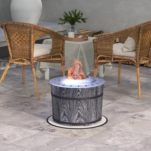Outsunny Smokeless Fire Pit Portable Magnesium Oxide Bonfire Stove with Mat Black For Patio and Picnic - product image 10
