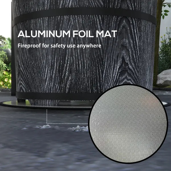 Outsunny Smokeless Fire Pit Portable Magnesium Oxide Bonfire Stove with Mat Black For Patio and Picnic - product image 6