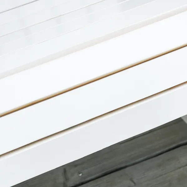 Snowy White Adirondack Rocking Chair for Outdoor Spaces, Slatted Back Design - product image 8