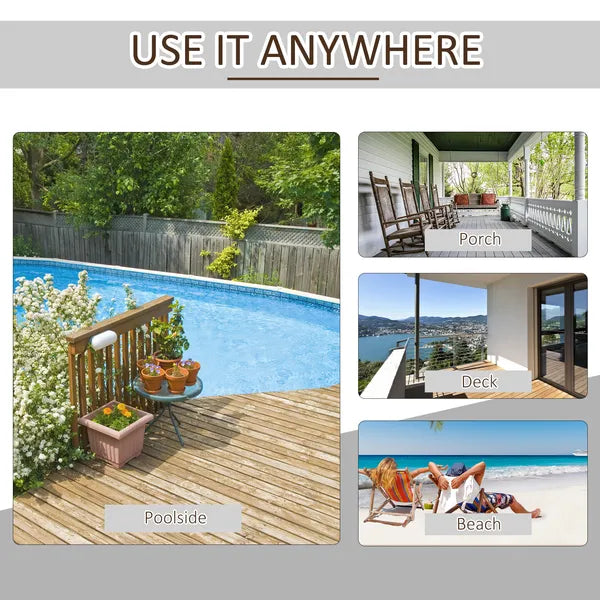 Snowy White Adirondack Rocking Chair for Outdoor Spaces, Slatted Back Design - product image 7