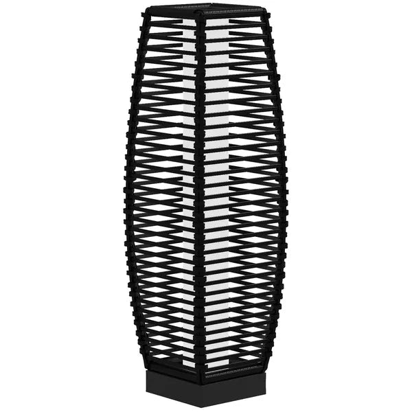 Outsunny Solar Floor Lamp, Outdoor Rattan Garden Lantern Pathway Light and Decorative Driveway Lighting with Auto On/Off LED Lights for Porch, Yard - product image 1