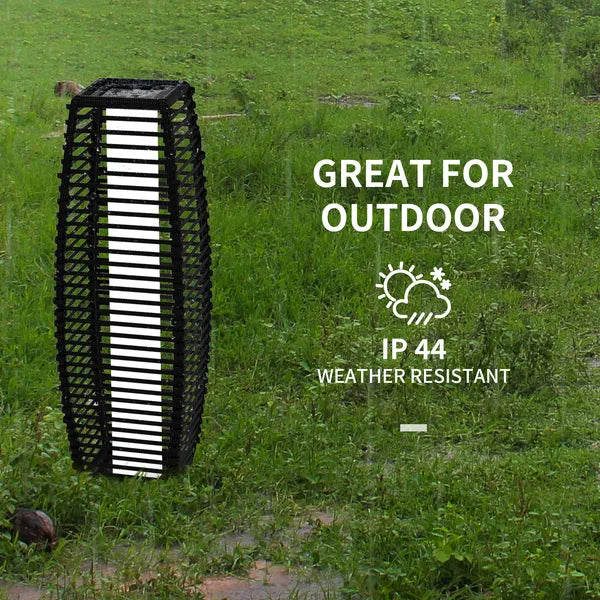Outsunny Solar Floor Lamp, Outdoor Rattan Garden Lantern Pathway Light and Decorative Driveway Lighting with Auto On/Off LED Lights for Porch, Yard - product image 7