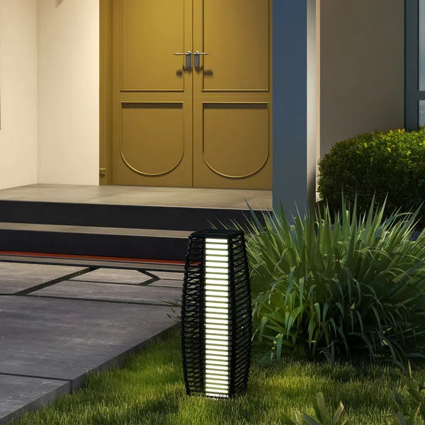 Outsunny Solar Floor Lamp, Outdoor Rattan Garden Lantern Pathway Light and Decorative Driveway Lighting with Auto On/Off LED Lights for Porch, Yard - product image 10