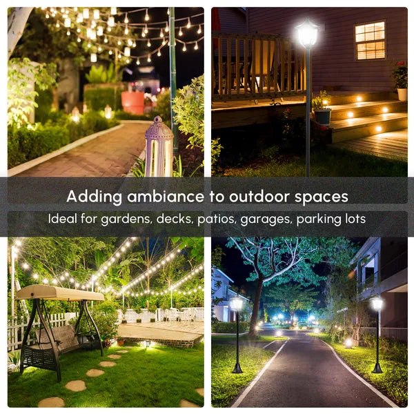 Outsunny Solar Lamp Post Lights 72 Outdoor Triple-Head Street Vintage for Backyard Garden Pathway Driveway - product image 8