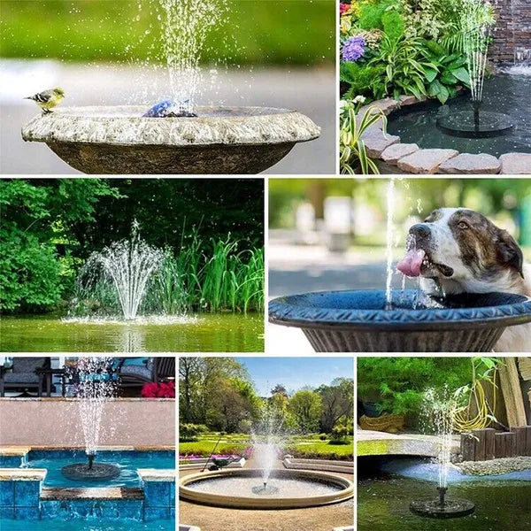 1.4W Solar Bird Bath Fountain Pump with 4 Nozzles - product view 2