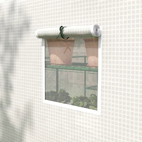 Outsunny Spacious Portable Greenhouse with Mesh Door, Shelves, and Plant Labels - 8x6 Ft, White - product image 9