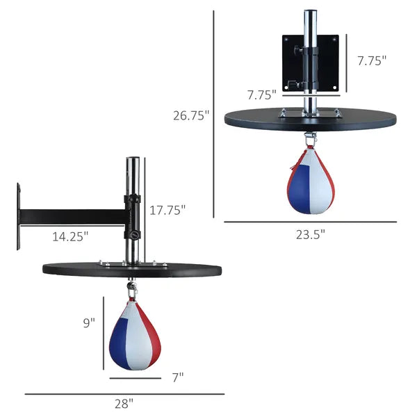 Speed Bag Platform Adjustable Wall Mounted Boxing MMA Workout - product image 3