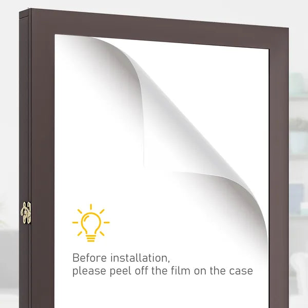 HOMCOM Sports Jersey Display Case 235x315 UV Protection Frame Wall Mount Brown - product image 4