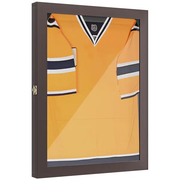 HOMCOM Sports Jersey Display Case 235x315 UV Protection Frame Wall Mount Brown - product image 11