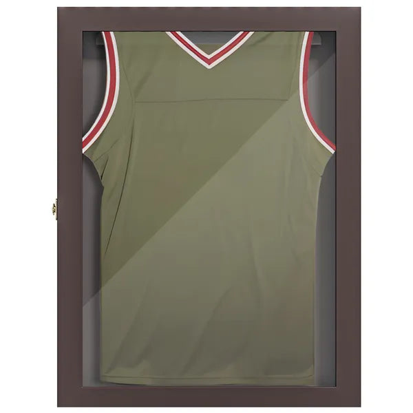 HOMCOM Sports Jersey Display Case 235x315 UV Protection Frame Wall Mount Brown - product image 1