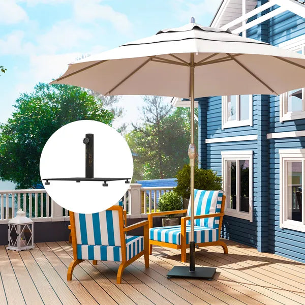 Outsunny Square Patio Umbrella Base, 29 lbs Metal Umbrella Stand Base with Adjustable Foot Pads - product image 2