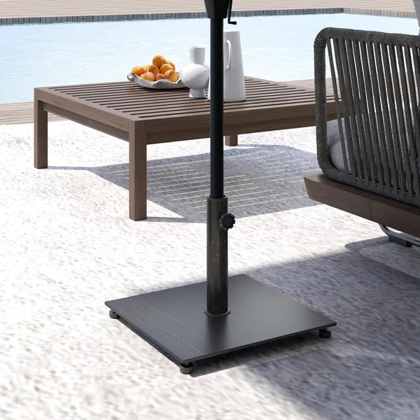 Outsunny Square Patio Umbrella Base, 29 lbs Metal Umbrella Stand Base with Adjustable Foot Pads - product image 9