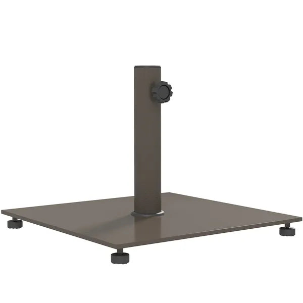 Square Patio Umbrella Base, 29 lbs Metal Umbrella Stand Base with Adjustable Foot Pads, Heavy Duty Patio Umbrella Holder for 1.5"/1.9" Umbrella Poles for Outdoor, Lawn, Poolside, Brown - product image 11