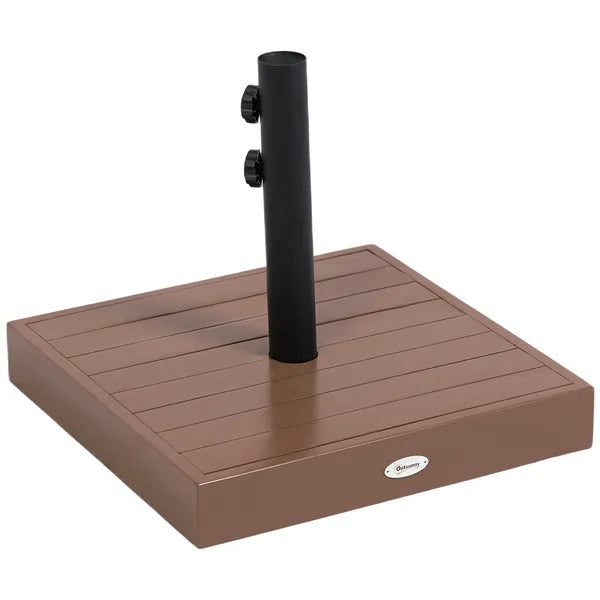 Outsunny Square Patio Umbrella Base, 42 lbs Concrete Heavy Duty Umbrella Base with Holder for 1.25"/1.5" Poles for Outdoor, Lawn, Poolside, Coffee - product image 12