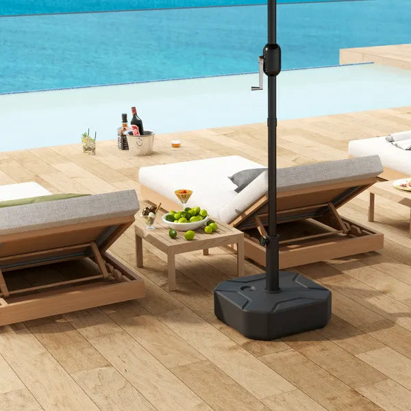 Outsunny Square Patio Umbrella Base Holder, Heavy-Duty Outdoor Umbrella Stand Base, Filled Up to 55lbs with Stand or 44lbs with Water for Garden - product image 7