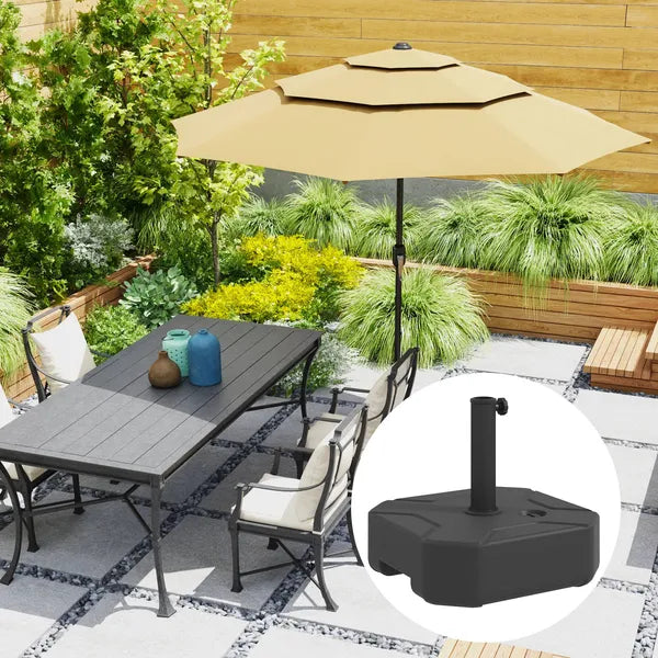 Outsunny Square Patio Umbrella Base Holder, Heavy-Duty Outdoor Umbrella Stand Base, Filled Up to 55lbs with Stand or 44lbs with Water for Garden - product image 10
