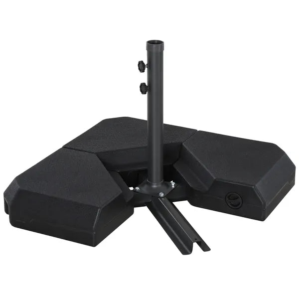 Outsunny Steel Parasol Base: 4 Fillable Weights for Patio Umbrella Stability - product image 7