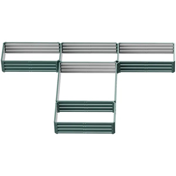 Steel Raised Garden Bed, Set of 5 Large Box Planters for Outdoor Plants Vegetables Flowers Herbs, 8x8x1ft, Green - product image 10