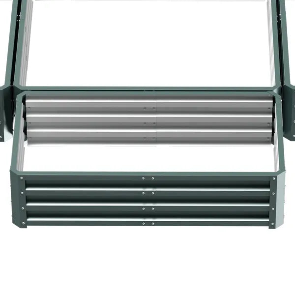 Steel Raised Garden Bed, Set of 5 Large Box Planters for Outdoor Plants Vegetables Flowers Herbs, 8x8x1ft, Green - product image 8