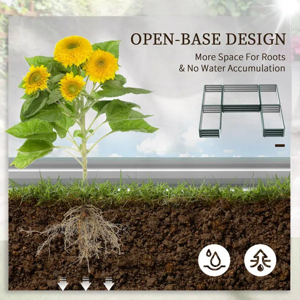 Steel Raised Garden Bed, Set of 5 Large Box Planters for Outdoor Plants Vegetables Flowers Herbs, 8x8x1ft, Green - product image 5