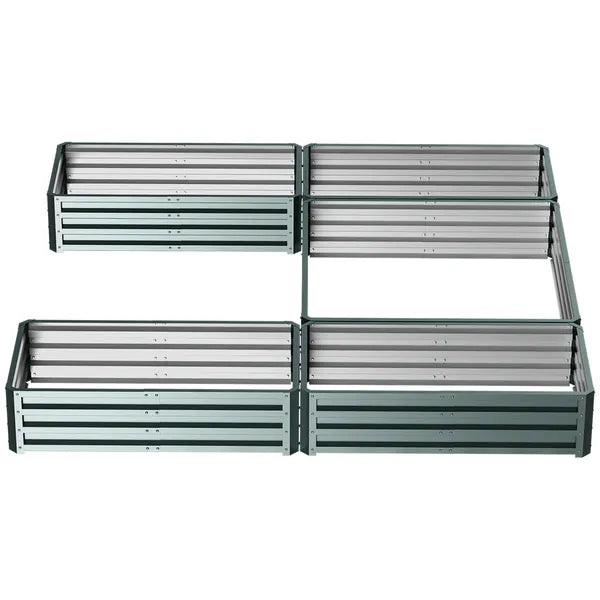 Steel Raised Garden Bed, Set of 5 Large Box Planters for Outdoor Plants Vegetables Flowers Herbs, 8x8x1ft, Green - product image 7