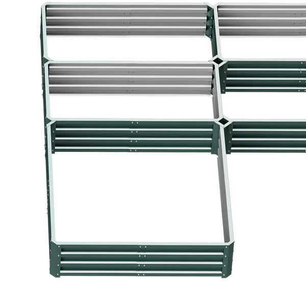Steel Raised Garden Bed, Set of 5 Large Box Planters for Outdoor Plants Vegetables Flowers Herbs, 8x8x1ft, Green - product image 12